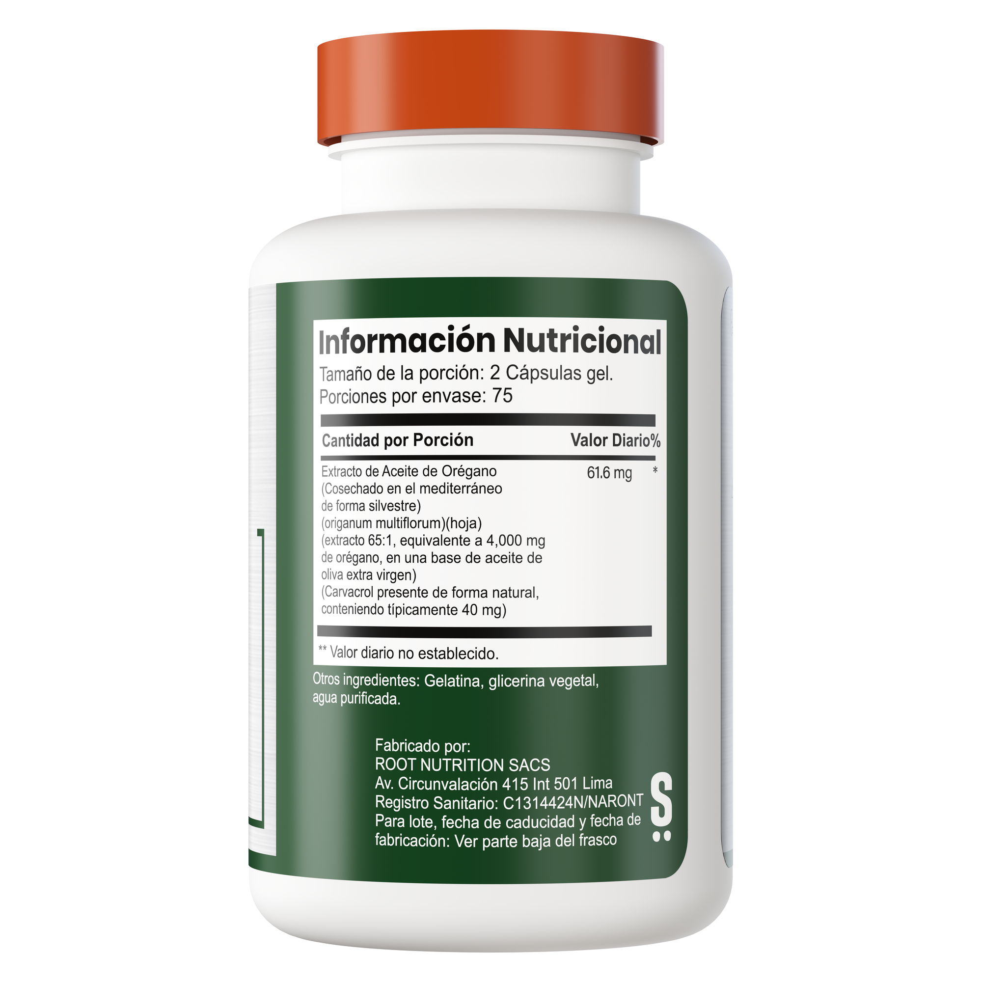 Aceite de Oregano 150 capsulas gel