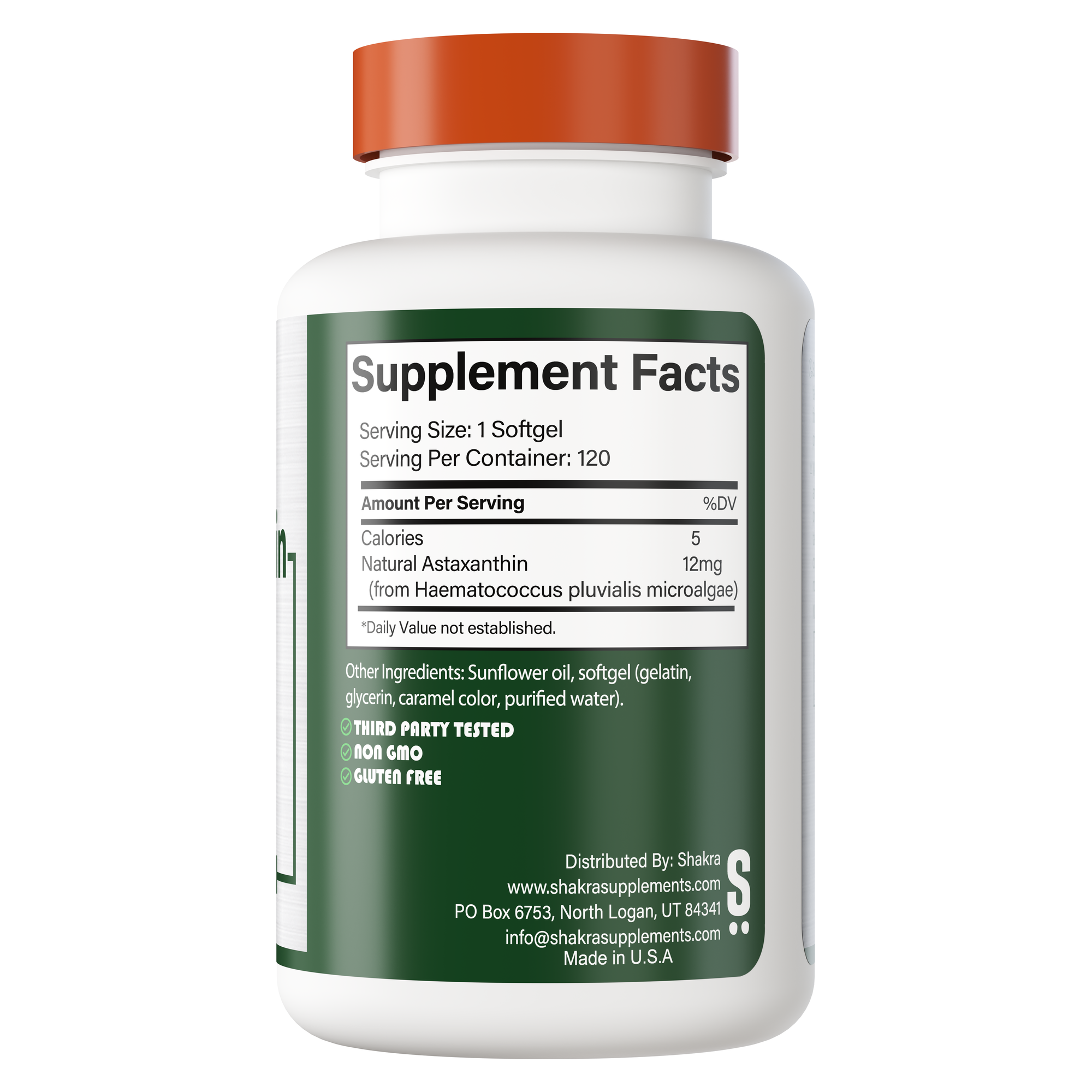 Astaxantina 12 mg 120 capsulas gel