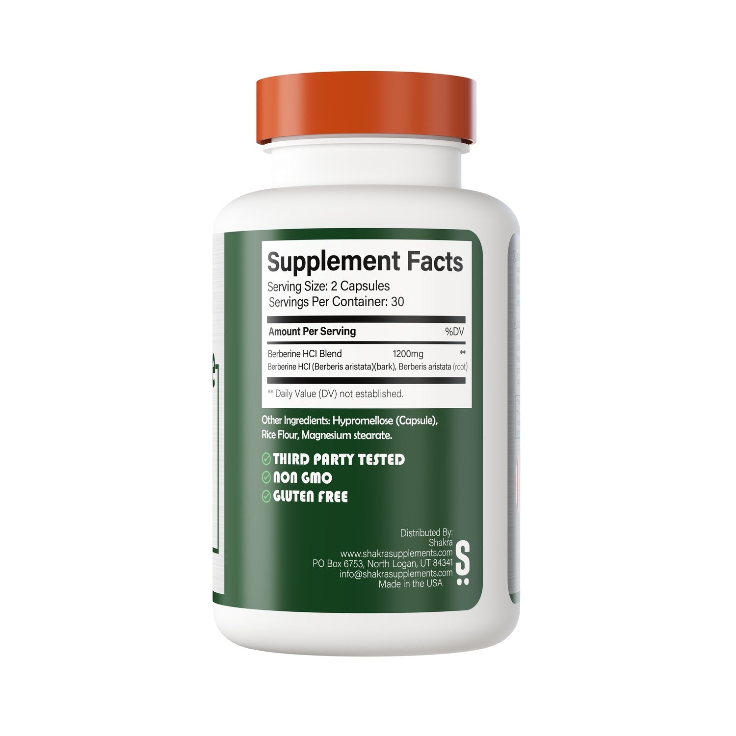 Berberine 1200 mg 60 Capsulas